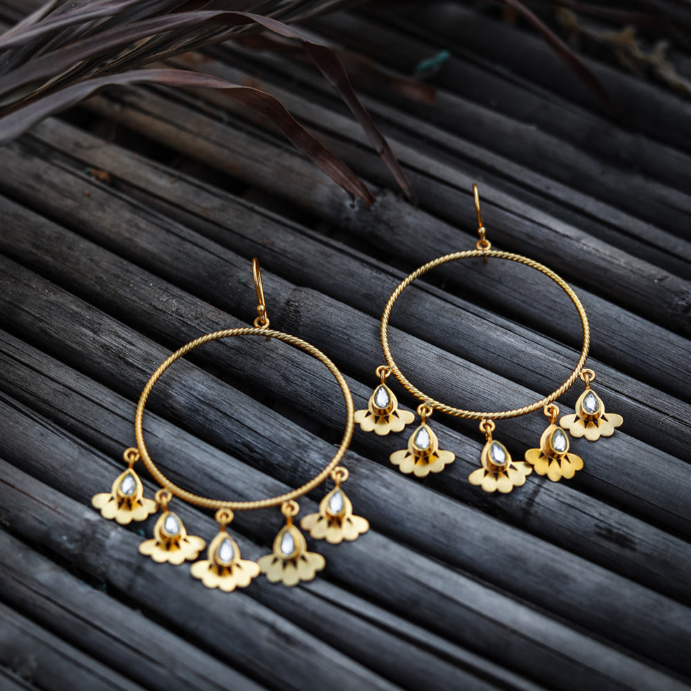 Polki Hoops Earrings