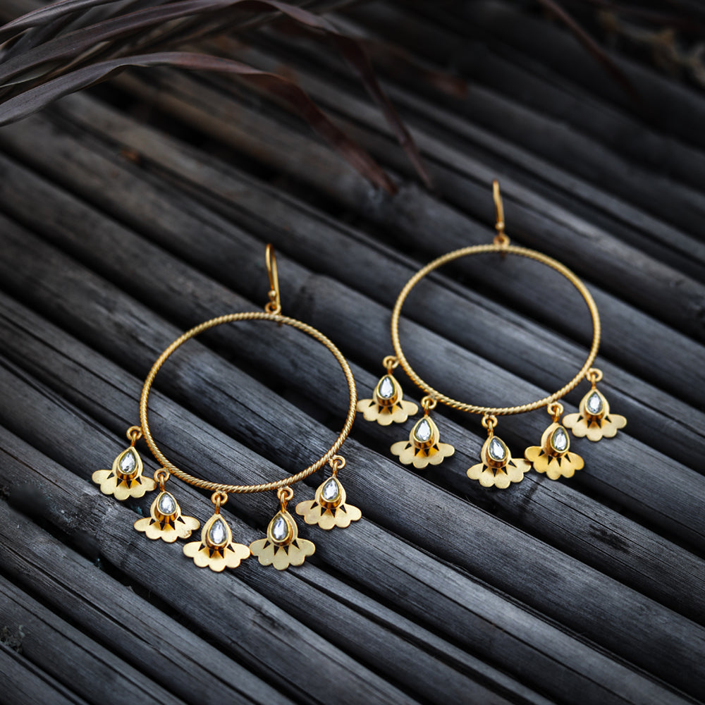 Polki Hoops Earrings