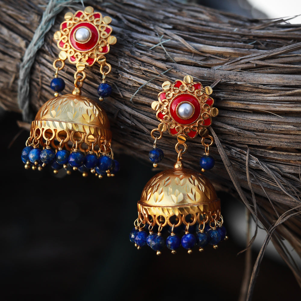 Gold plated traditional jhumki