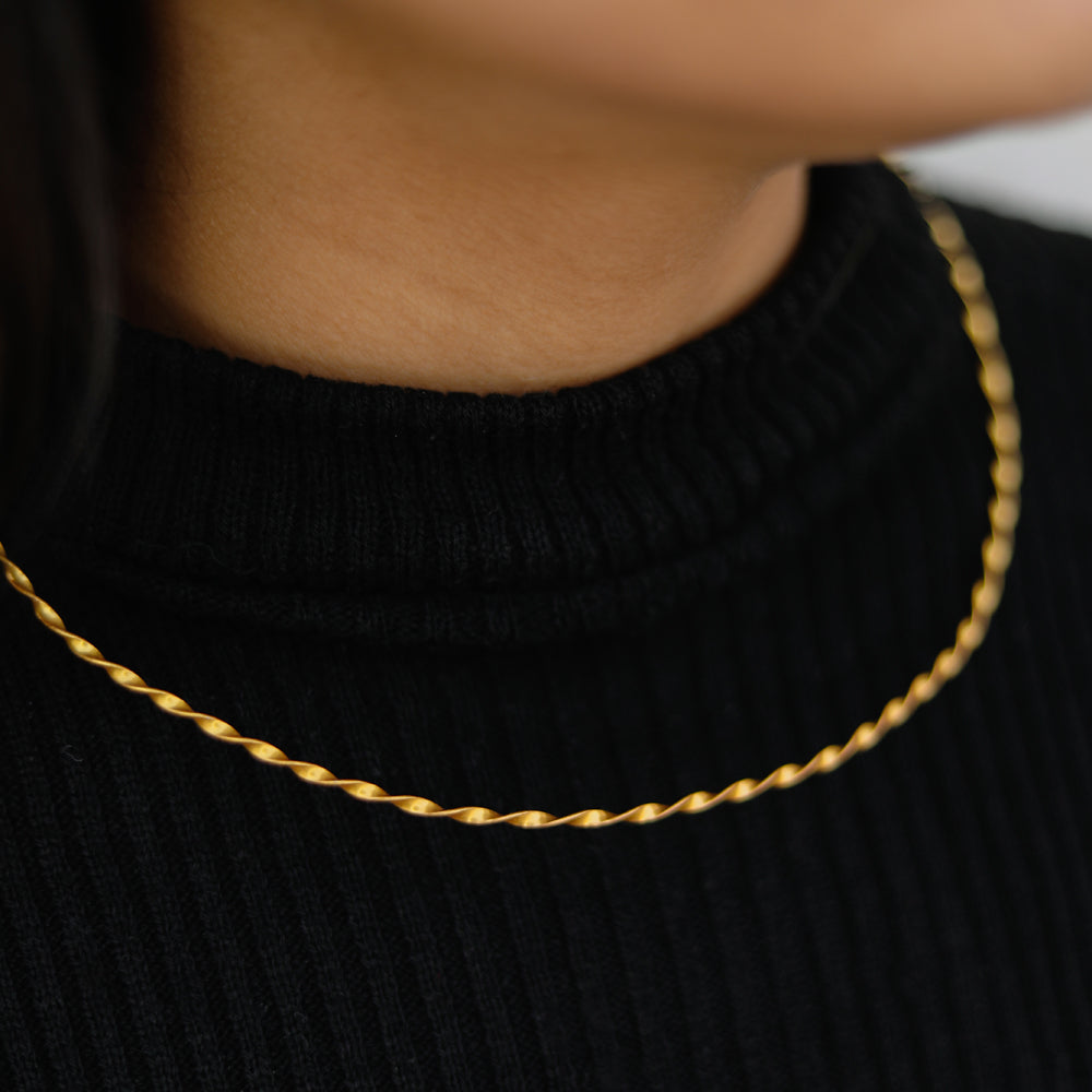 Gold Plated Twister Choker