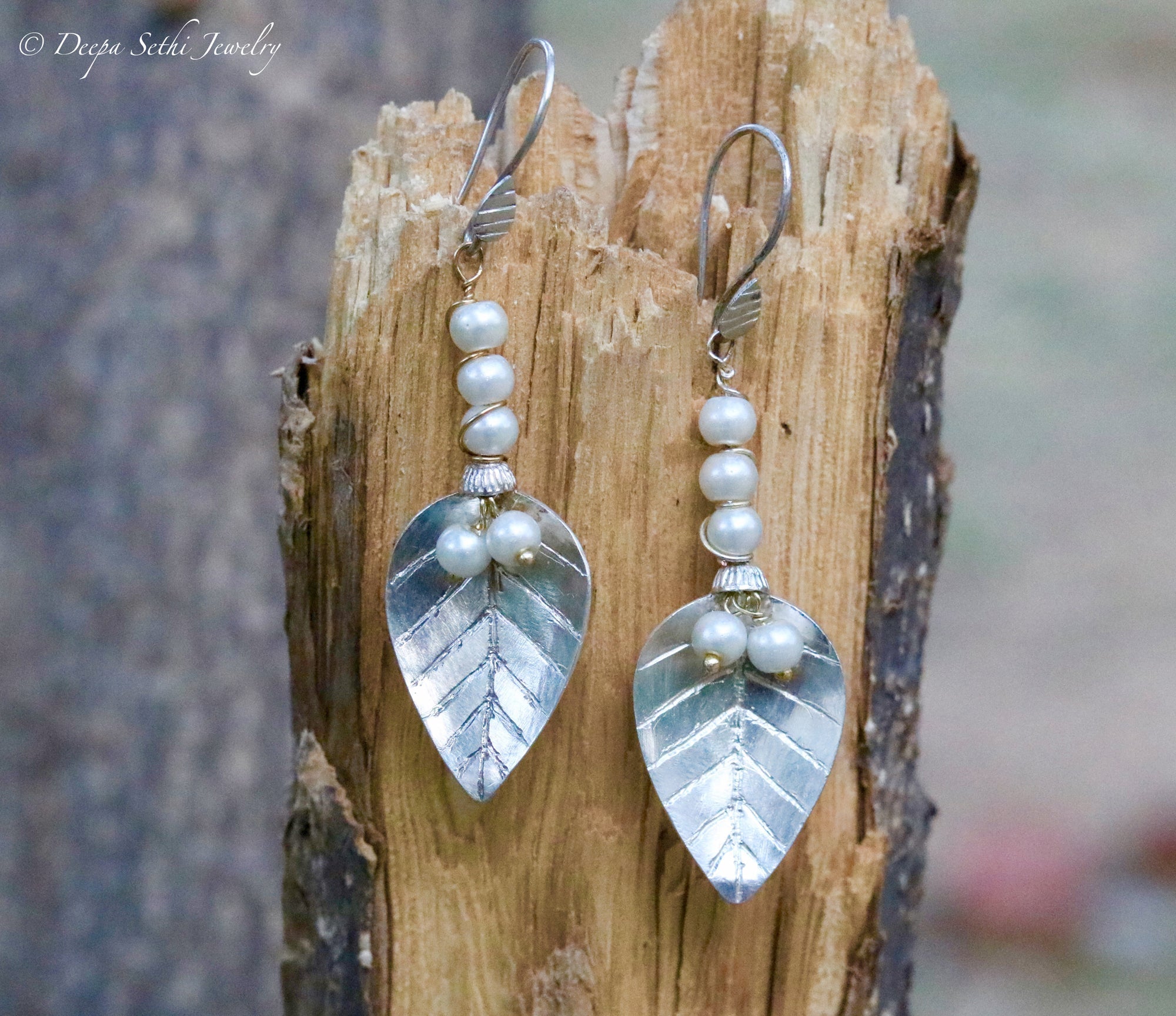 Leaf Pearls Earrings