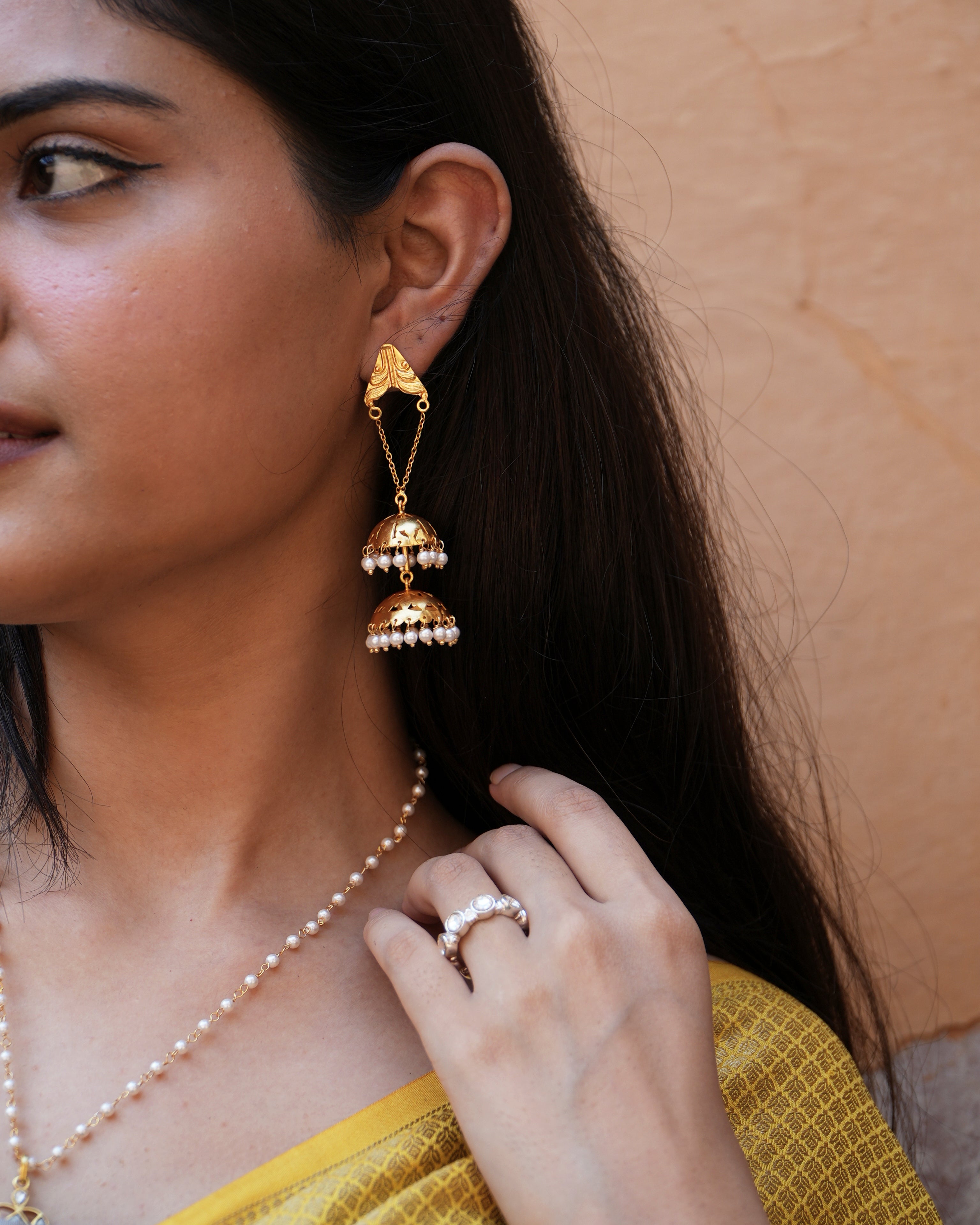 Kudrat Double Jhumka