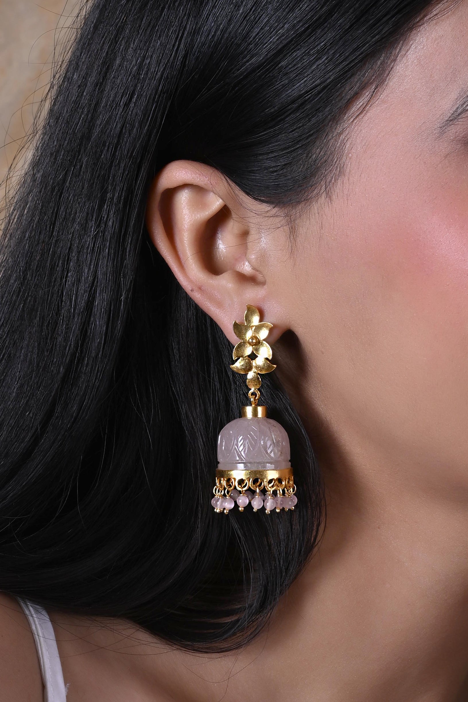 Rose Stone Jhumka