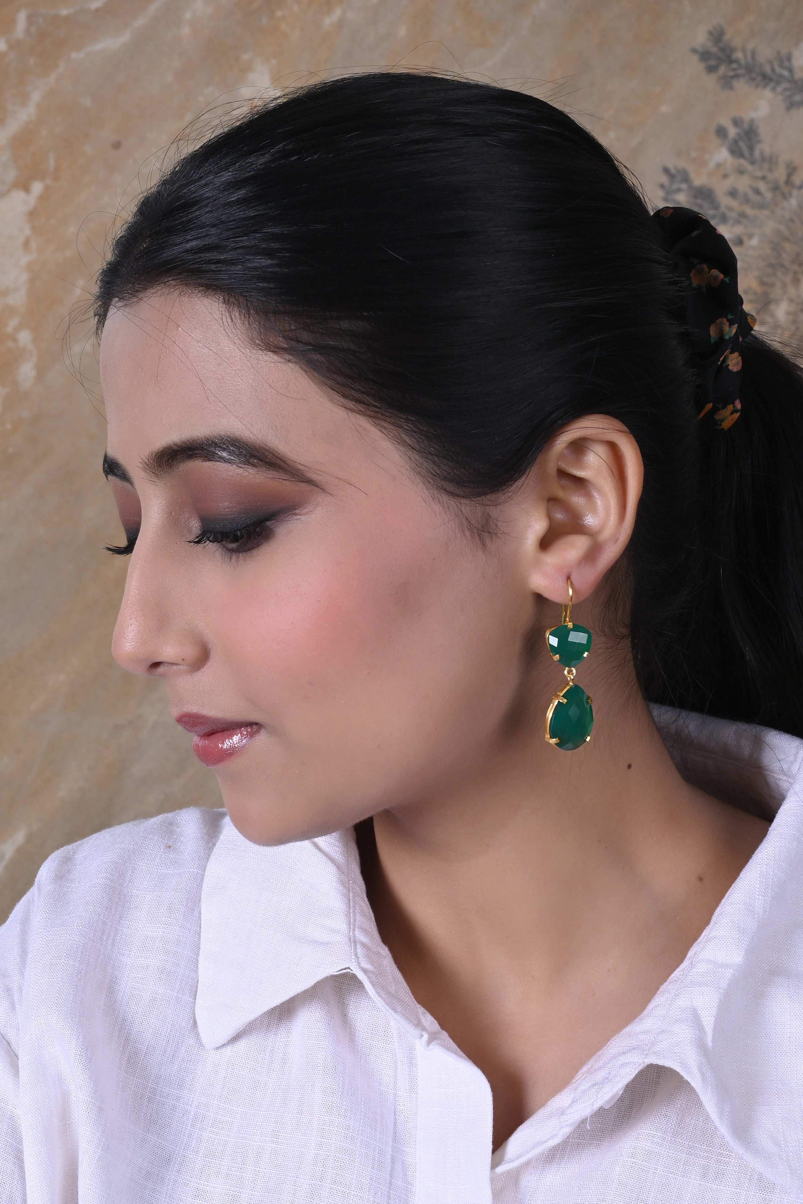 Mirza Earrings Green