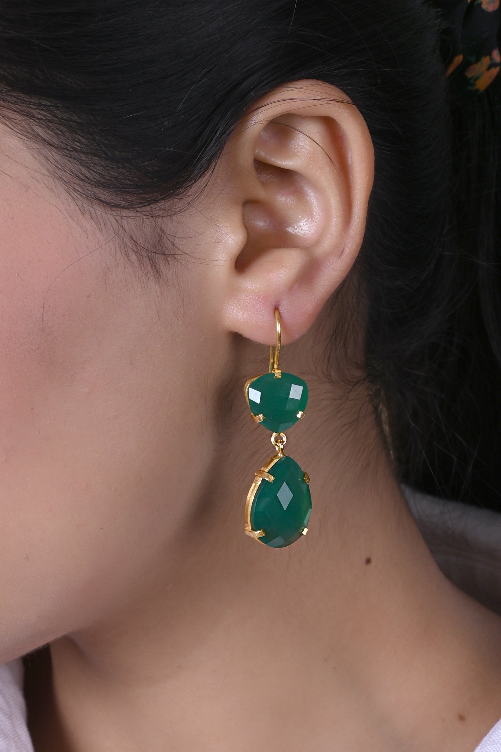 Mirza Earrings Green