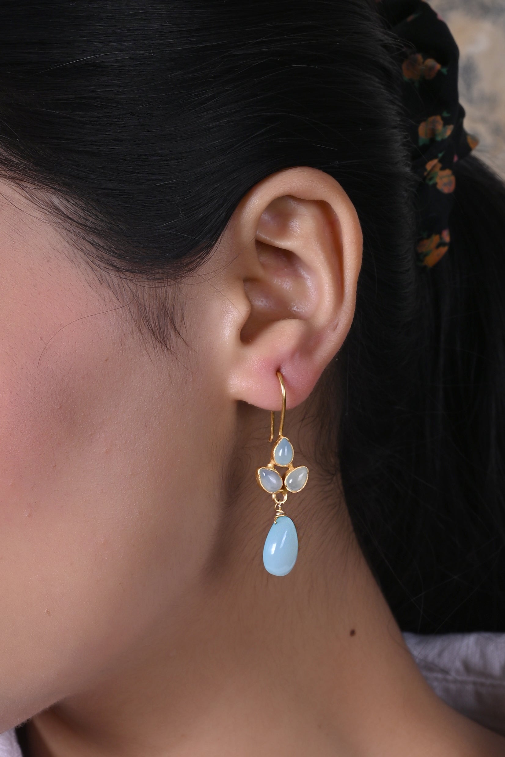 Teen Paan Aqua Earring