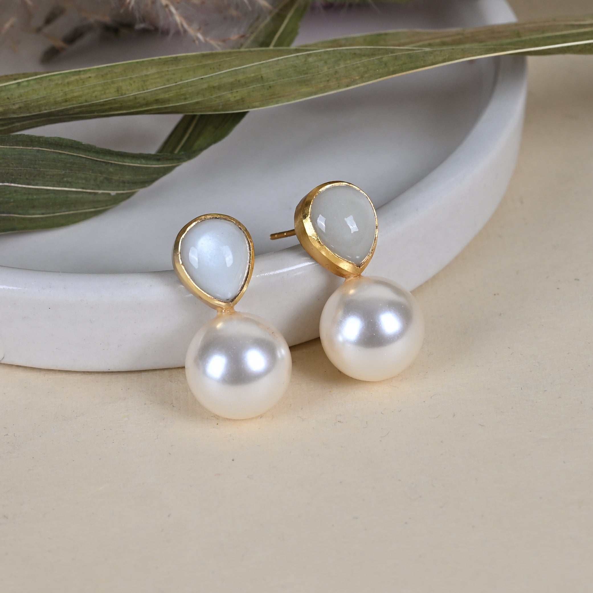 Hamsha Moonstone Earrings