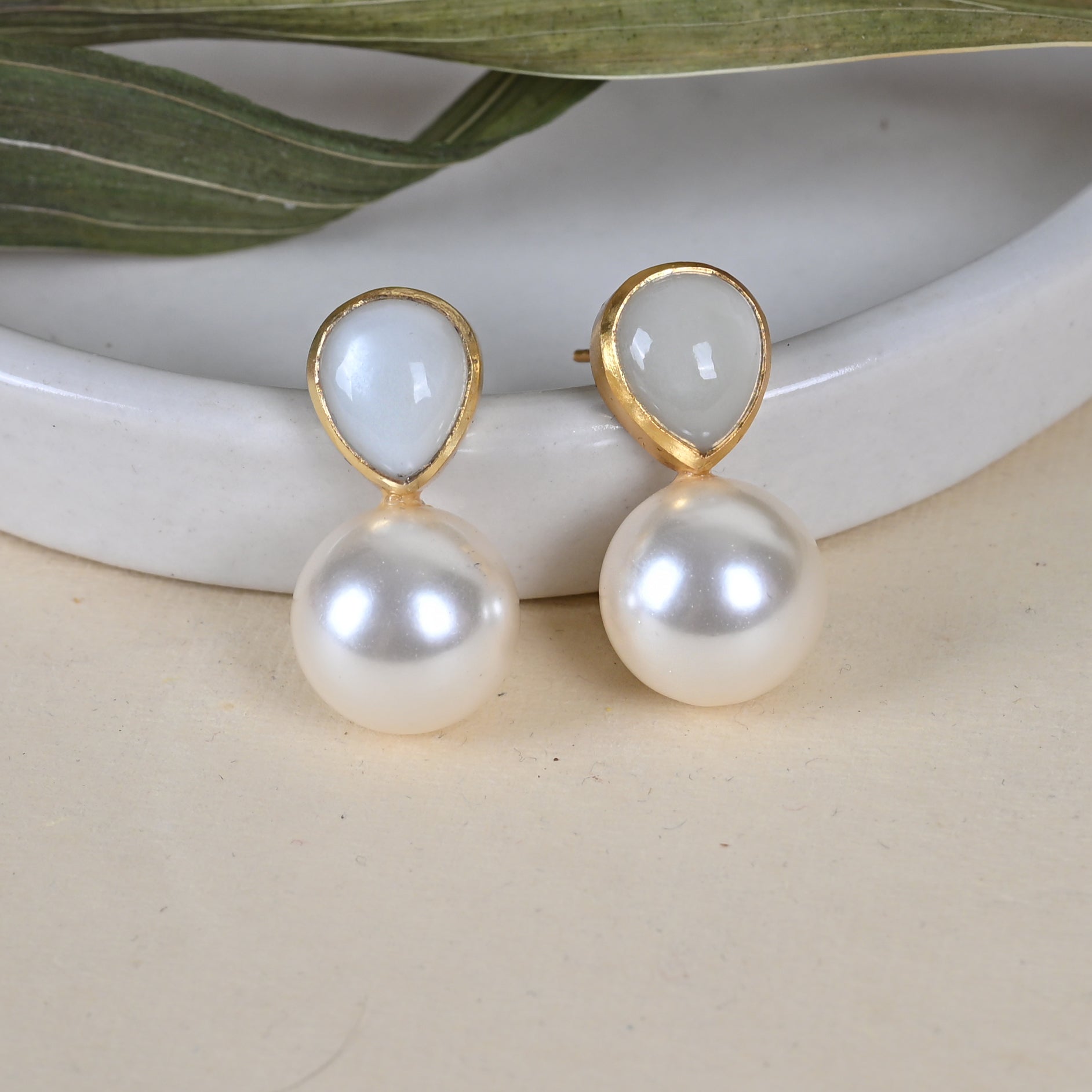 Hamsha Moonstone Earrings