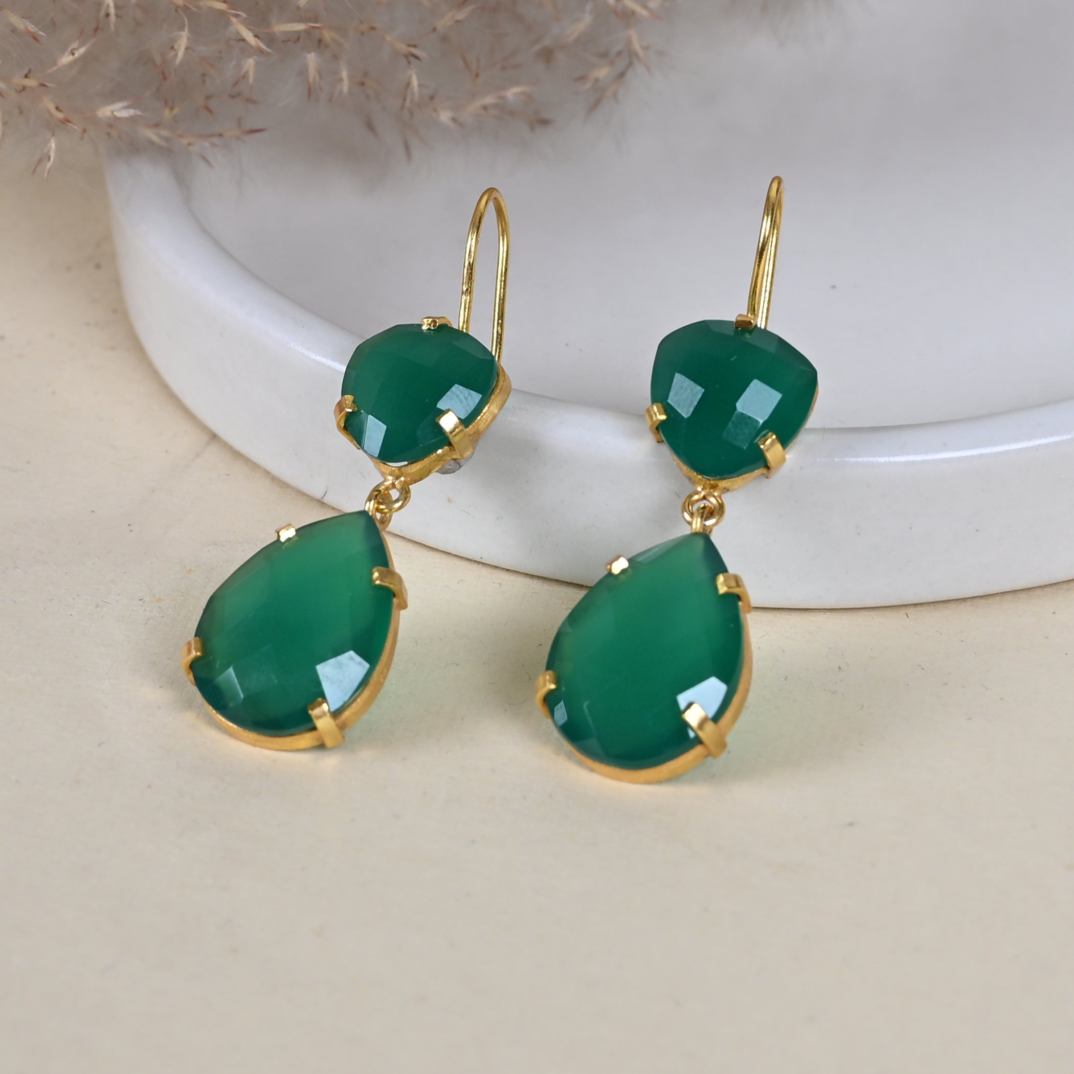 Mirza Earrings Green