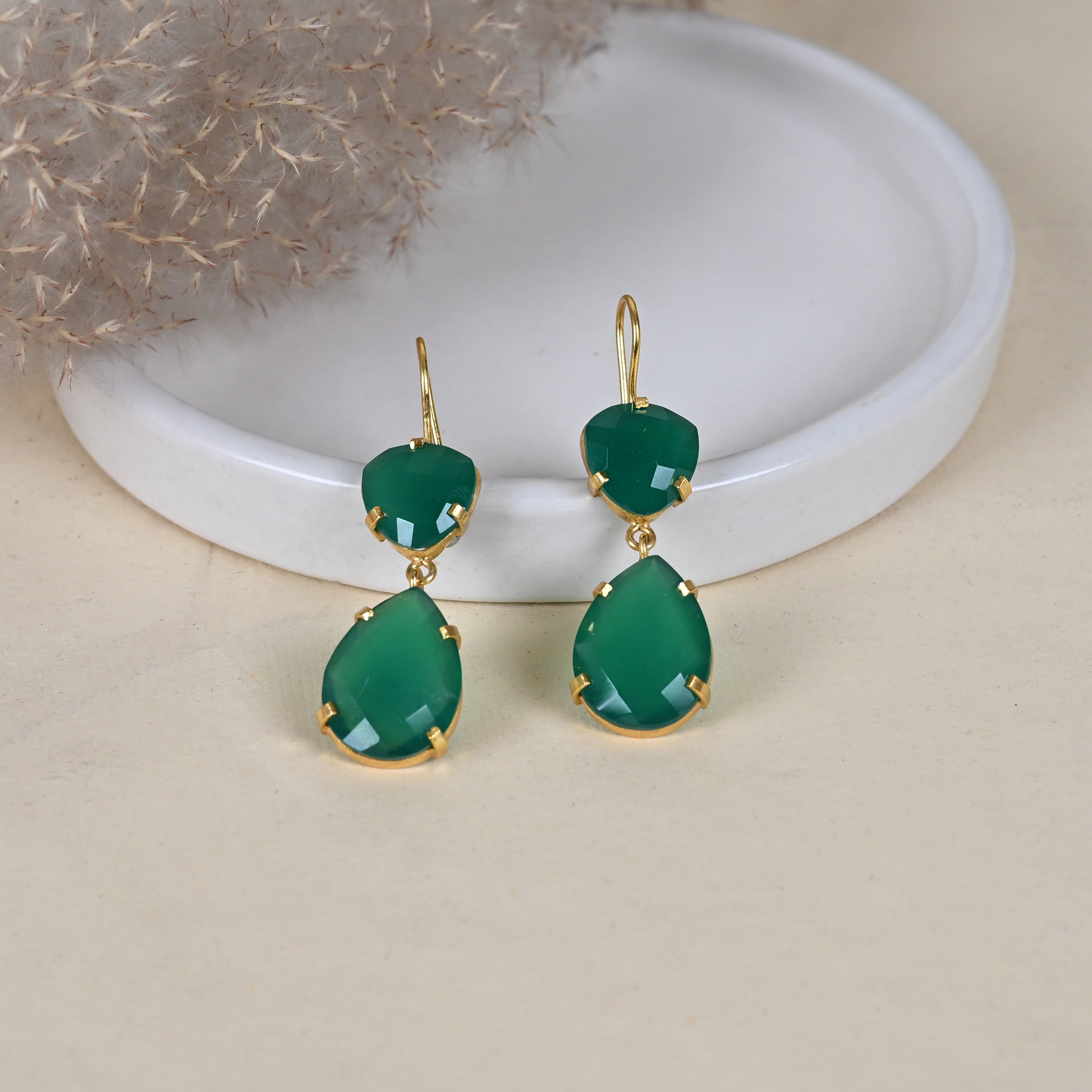 Mirza Earrings Green