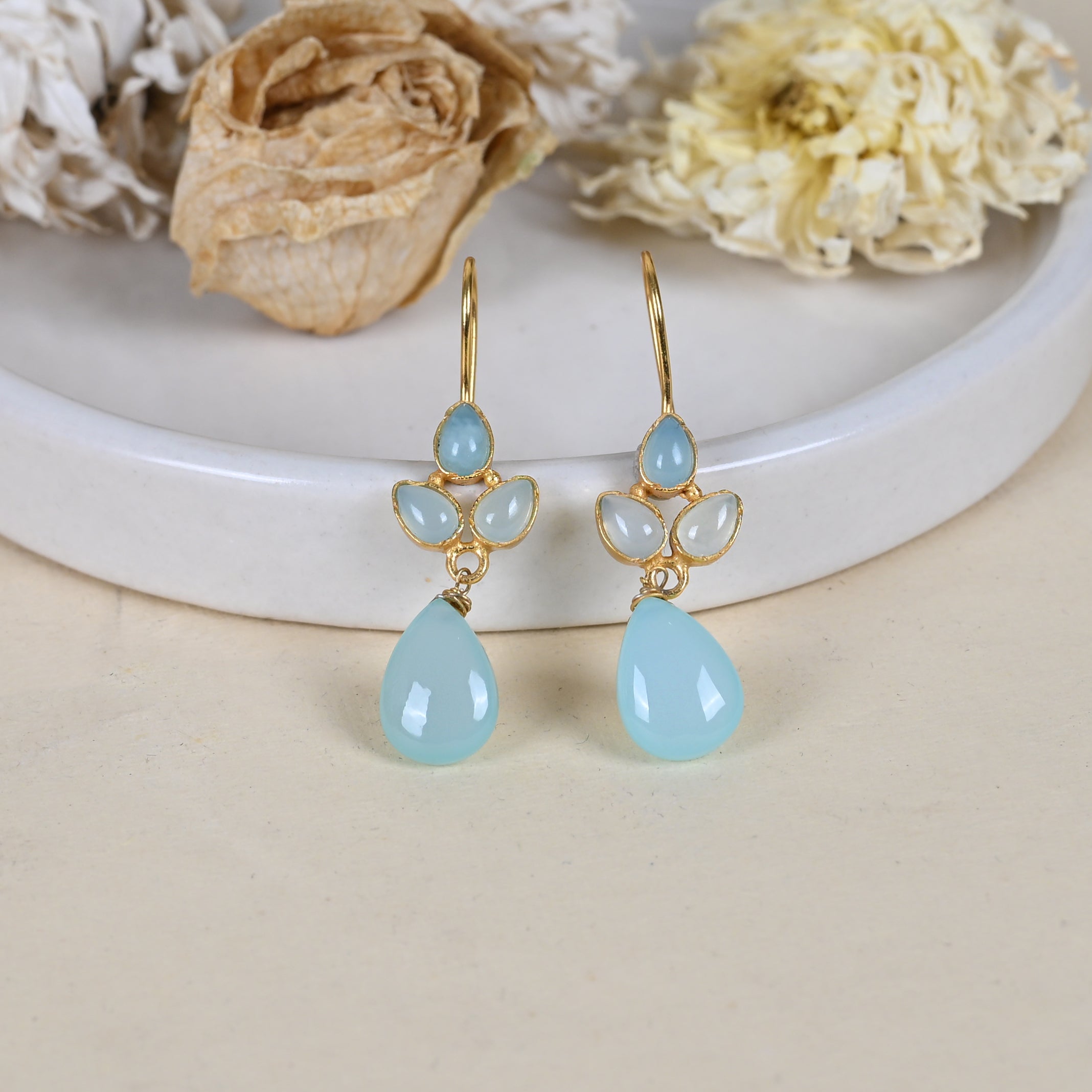 Teen Paan Aqua Earring
