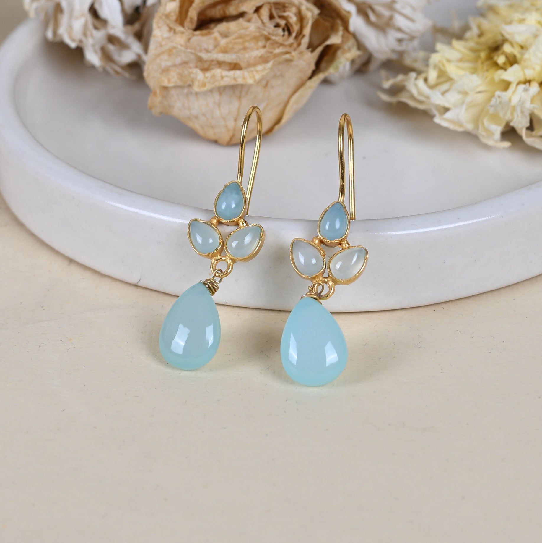 Teen Paan Aqua Earring