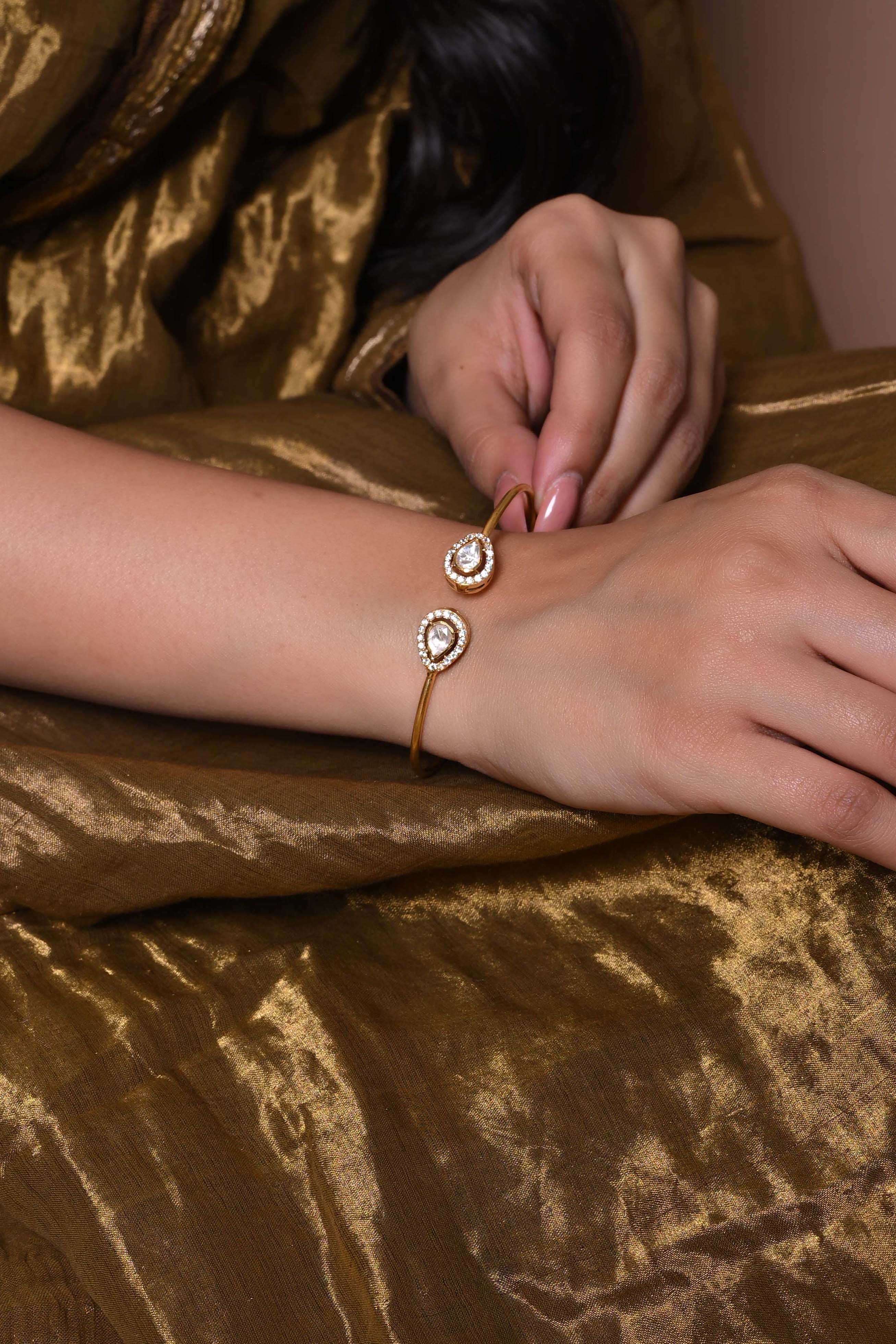 Sterling Silver Handcrafted Mossonite Zircon Bracelet