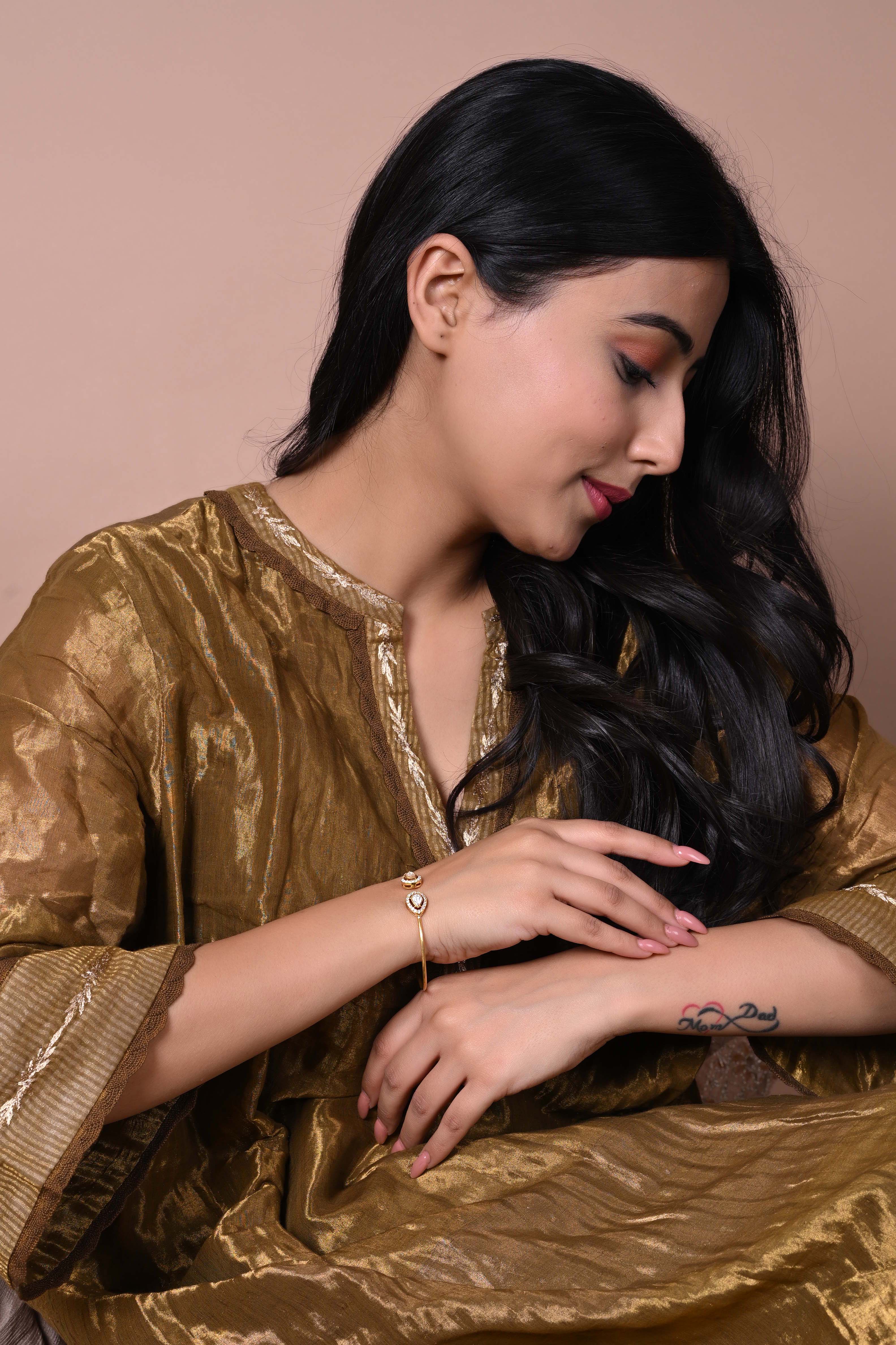 Sterling Silver Handcrafted Mossonite Zircon Bracelet