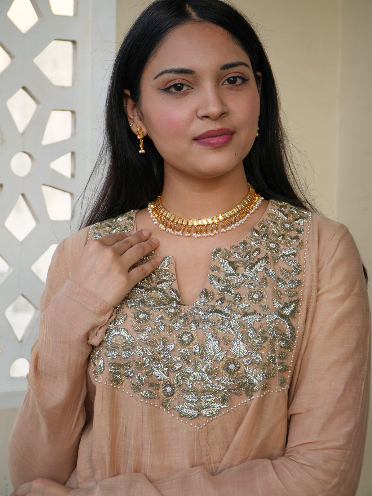 Jadau Polki Necklace Set