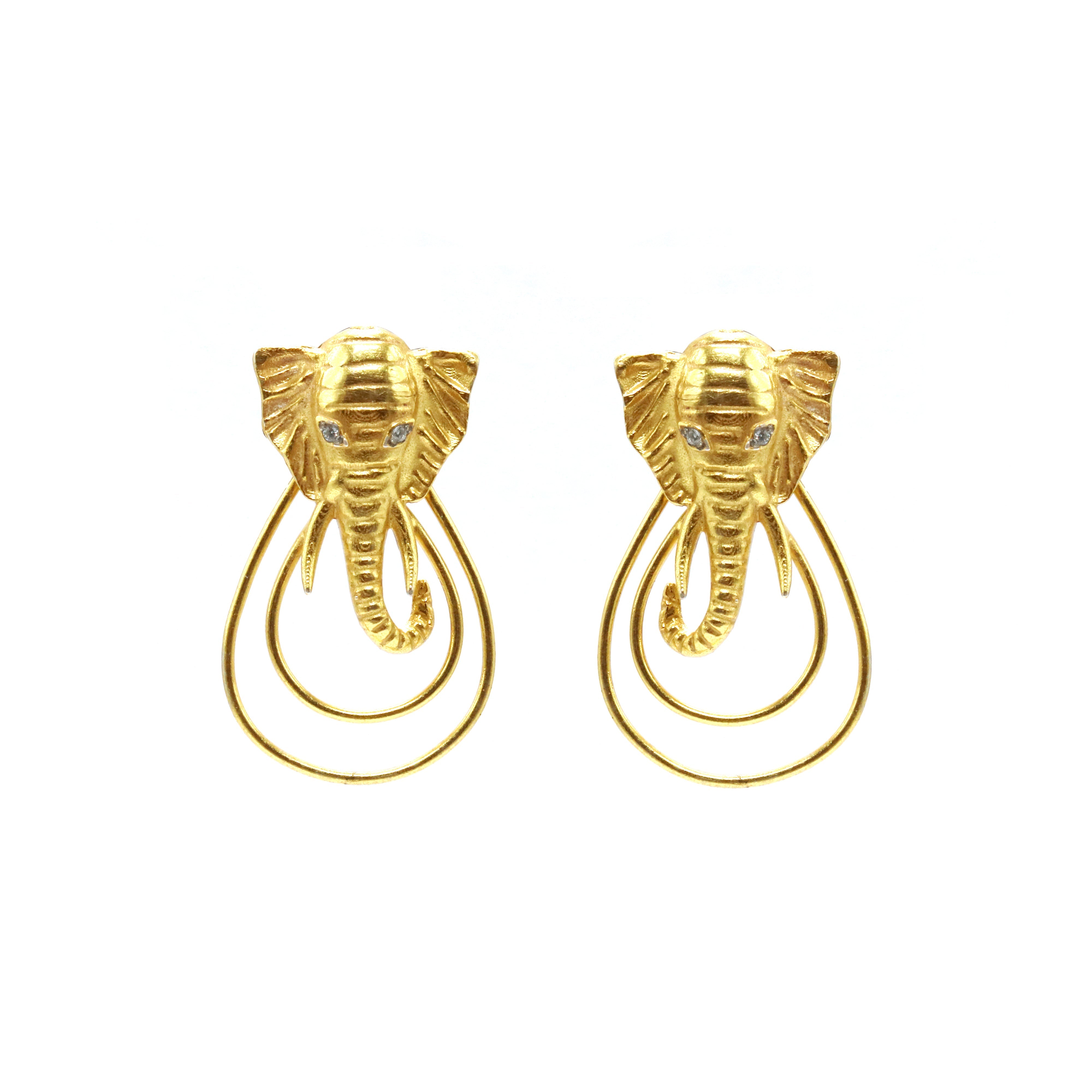 Elephant Earrings Gold Filled Jewelry