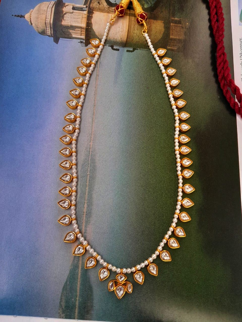 Pan necklace Sterling silver 1 micron gold plating Billor Polki