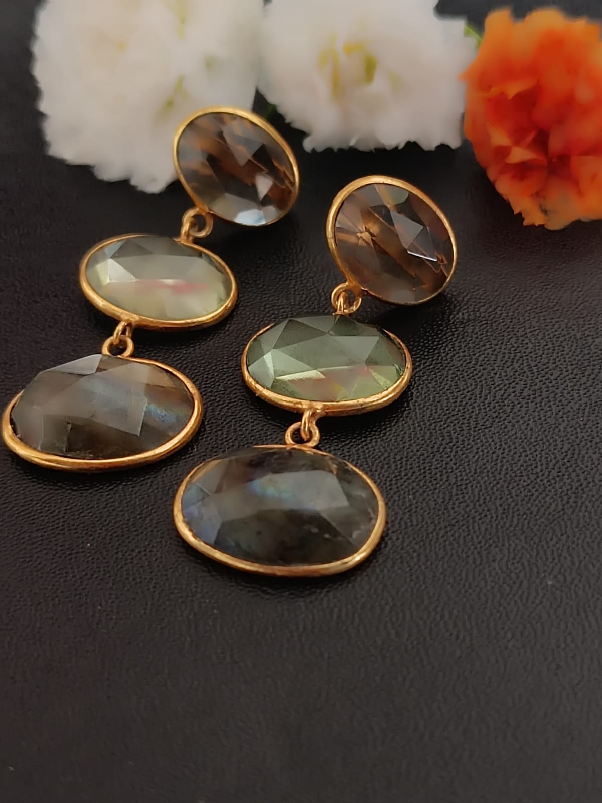 Three-Stone earrings