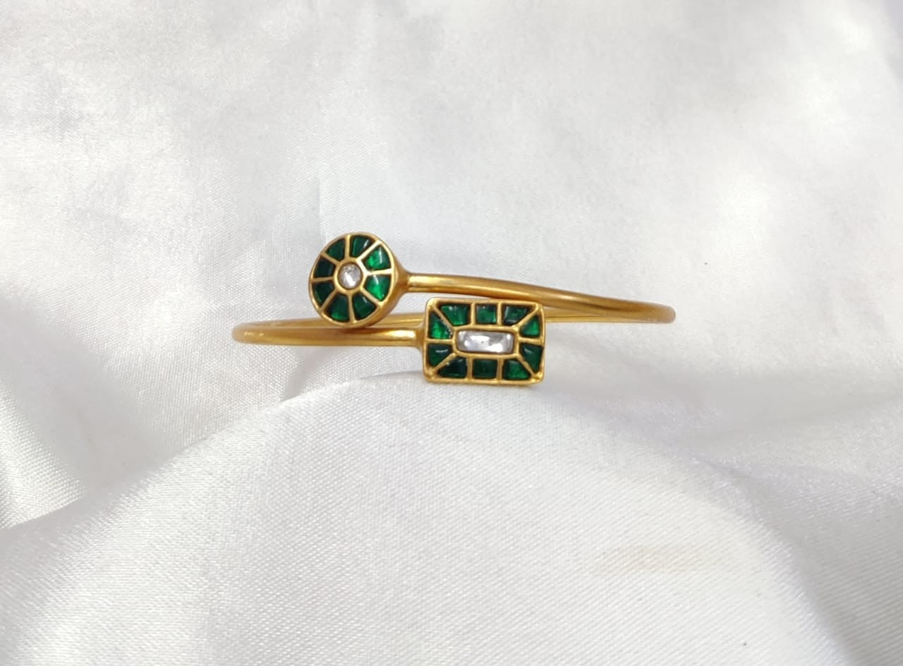 Hara Phool Jadau Bracelet