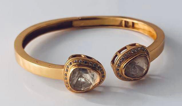 Moissanite open bracelet