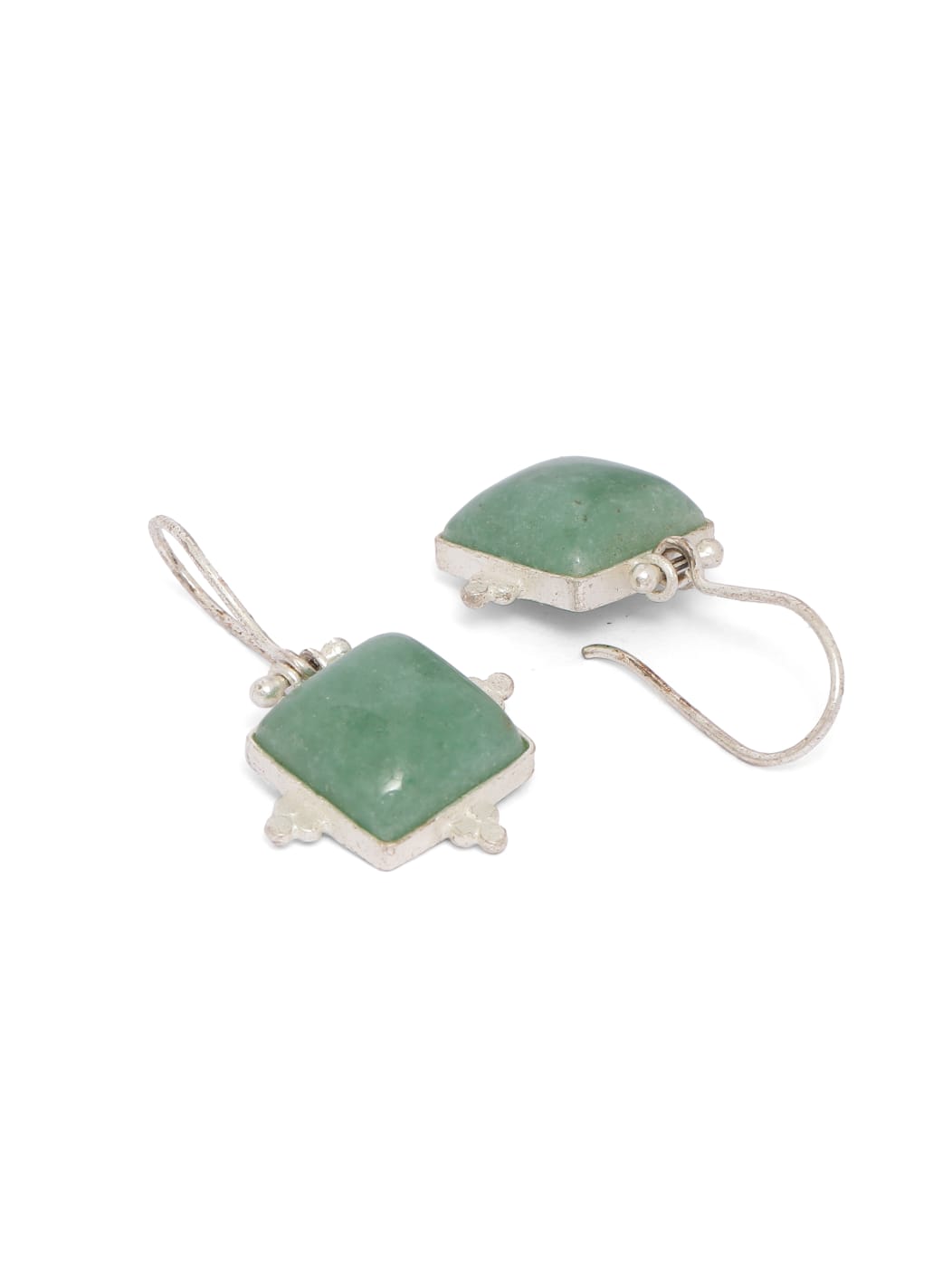 92.5 sterling silver grapes aventurine hook earrings.