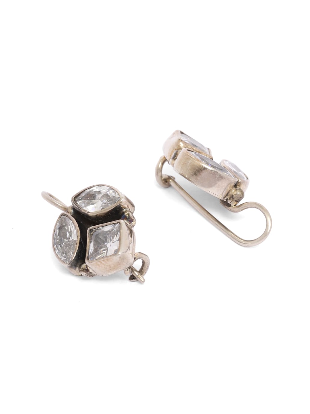 92.5 sterling Silver with Zircon hook earrings.