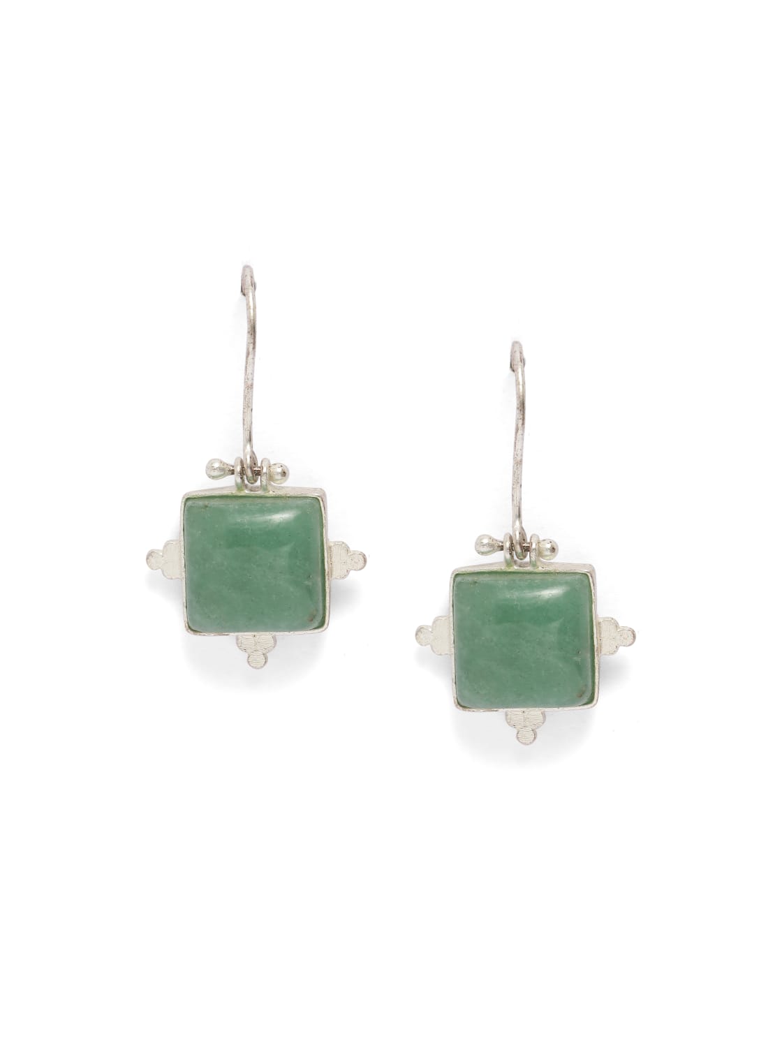 92.5 sterling silver grapes aventurine hook earrings.