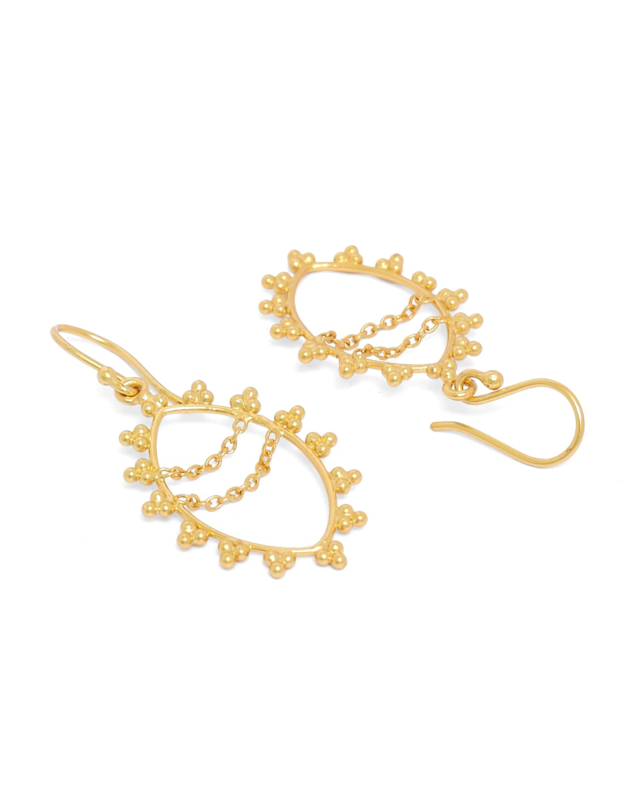 92.5 sterling Silver Gold plated hoops earrings.