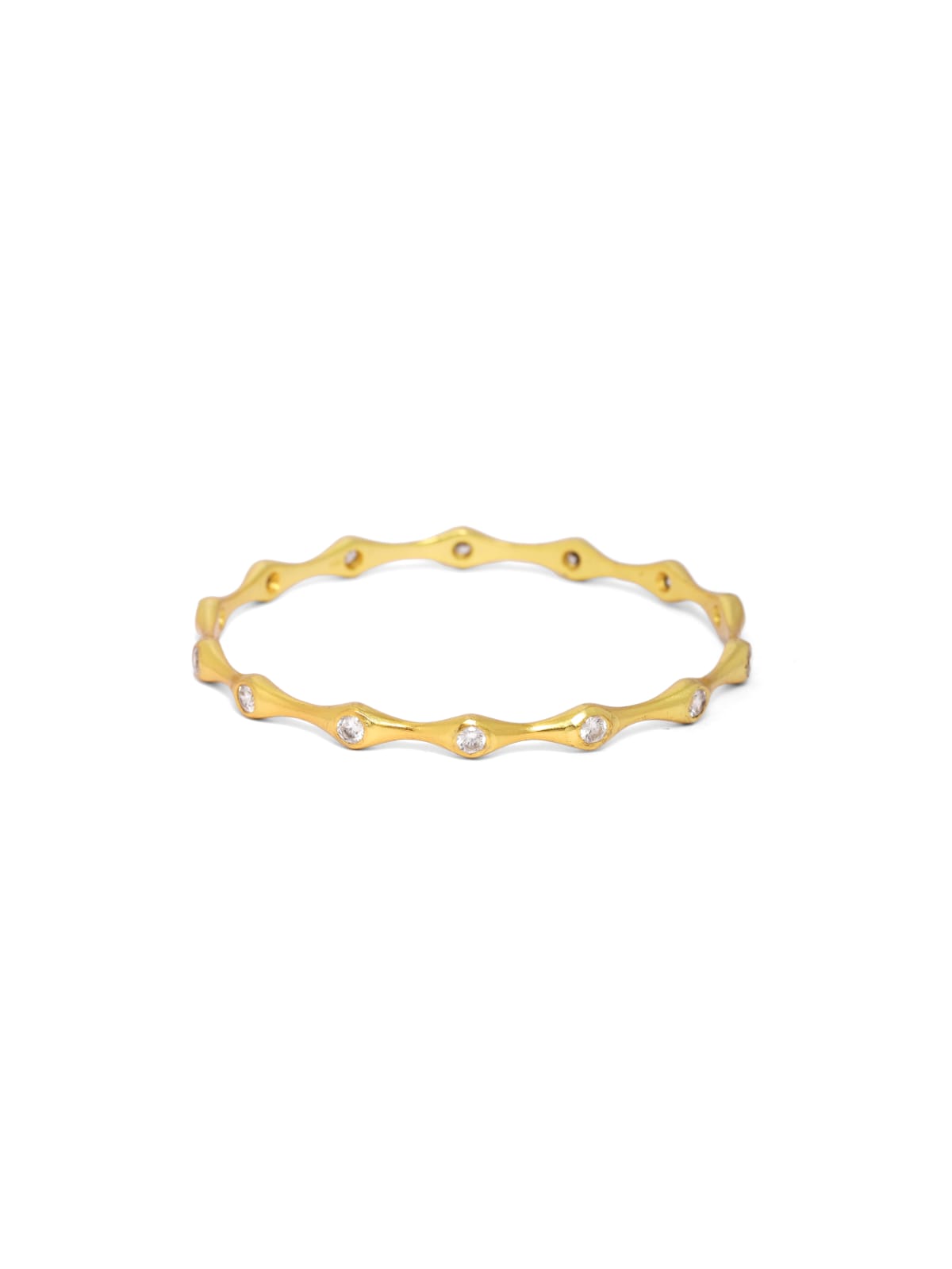 92.5 sterling Silver Gold plated white Zircon eternity bracelet.