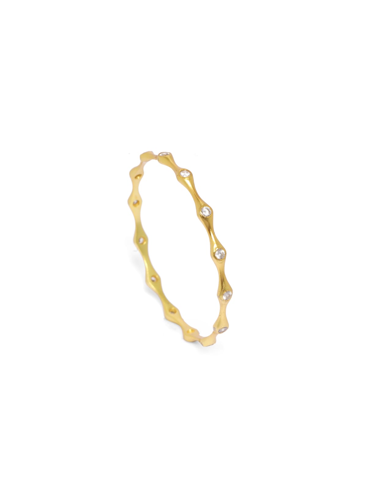 92.5 sterling Silver Gold plated white Zircon eternity bracelet.