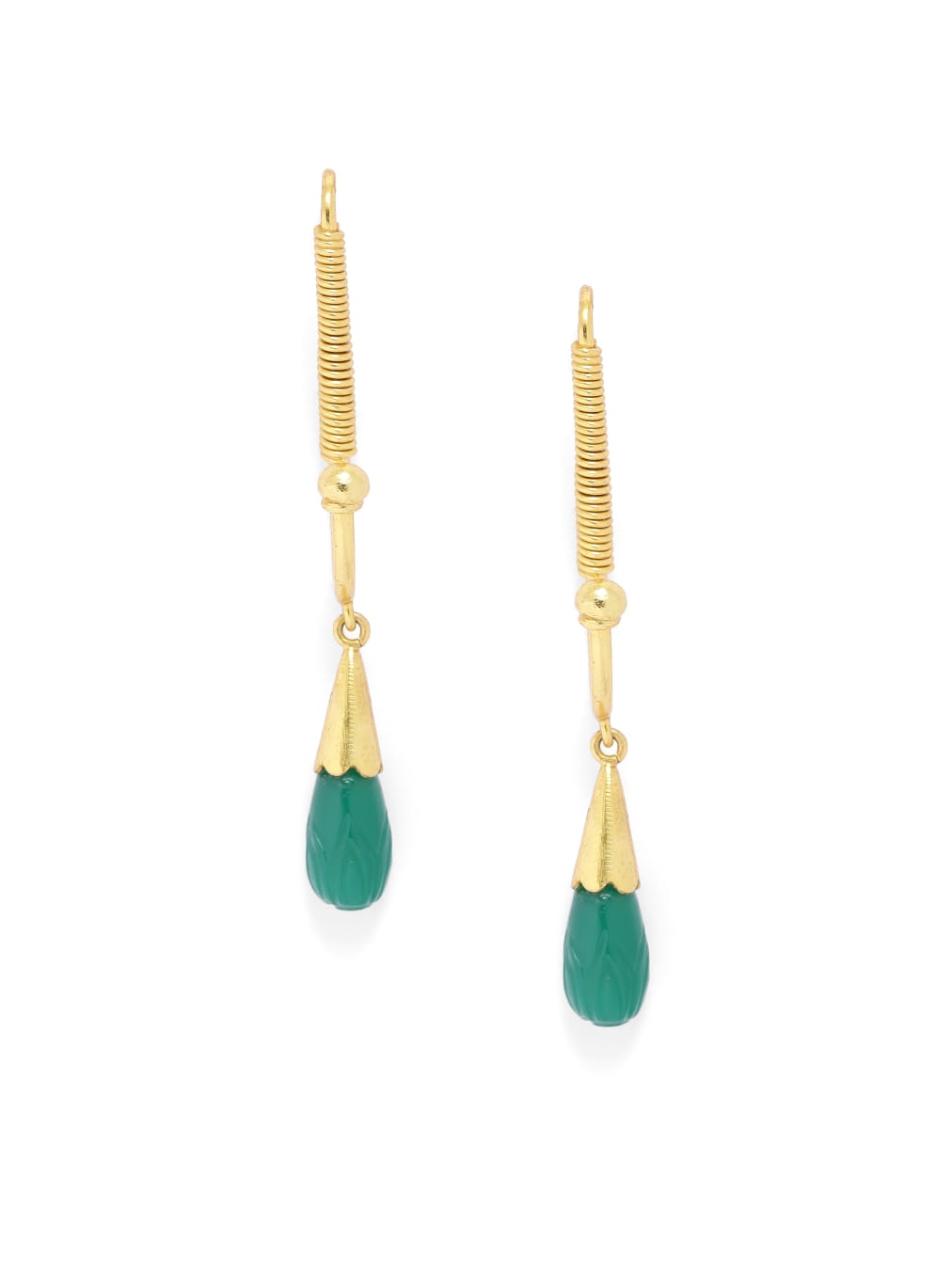 Green onyx drop gold plated
Length 55 mm