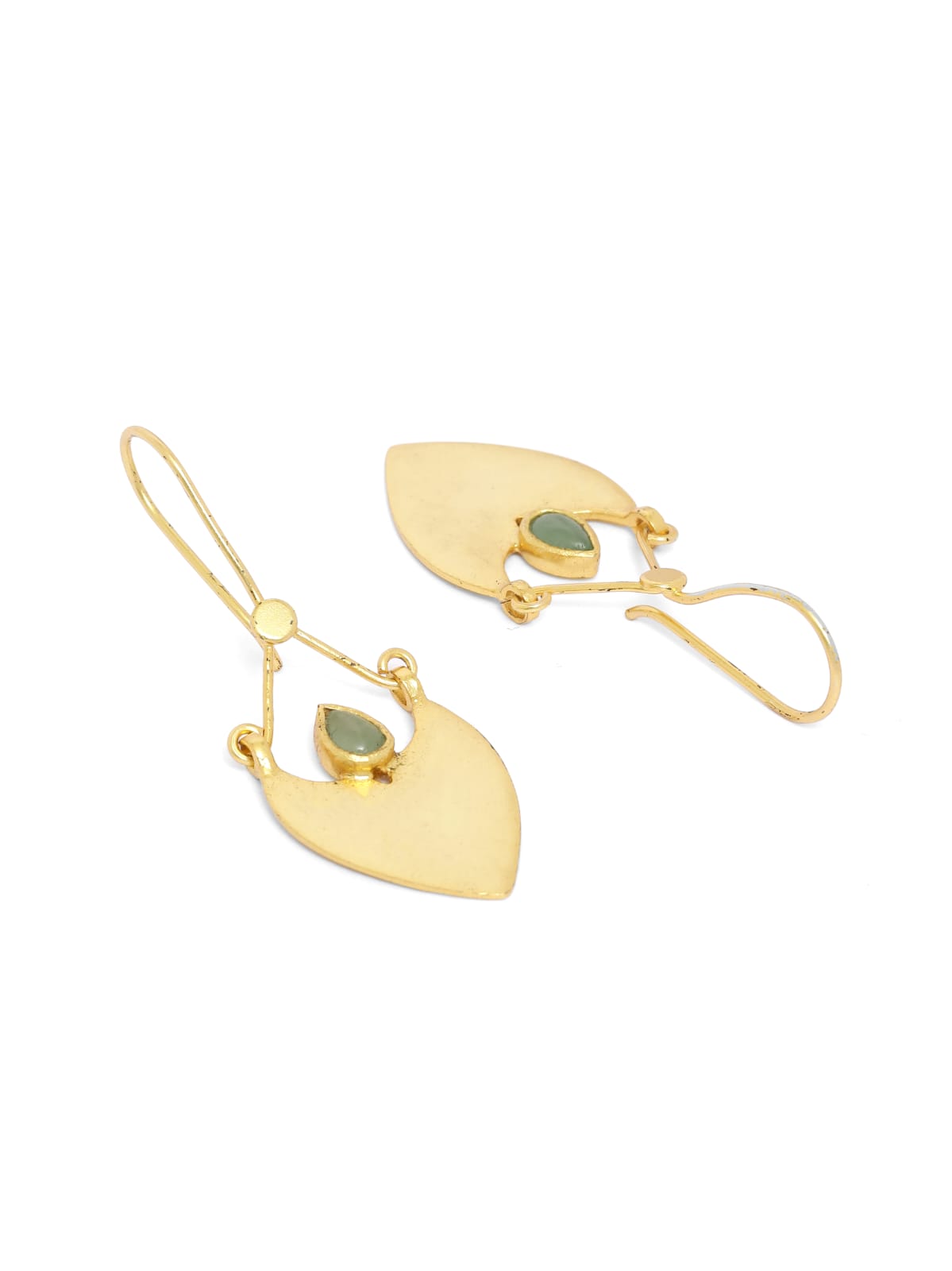 92.5 sterling Silver Gold plated grapes aventurine hook earrings.