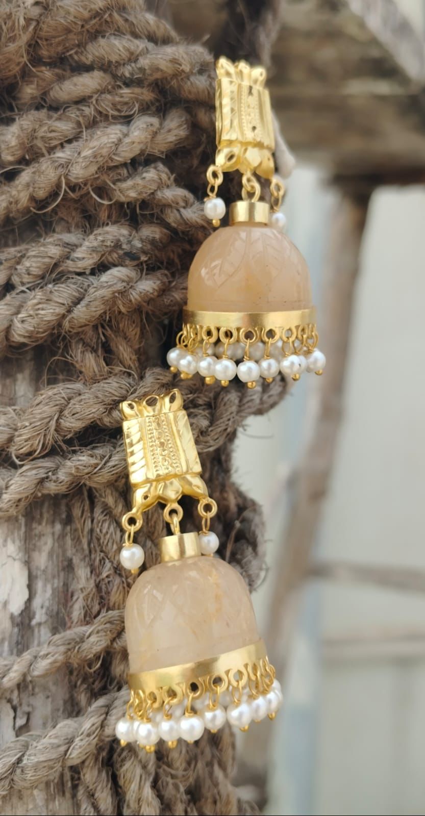 Yellow Aventurine jhumka