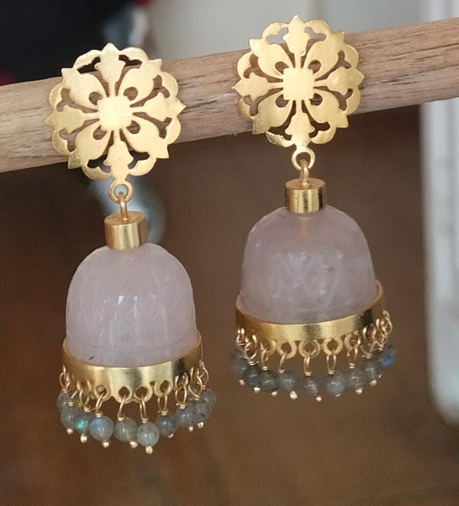 Rose Quartz jhumka