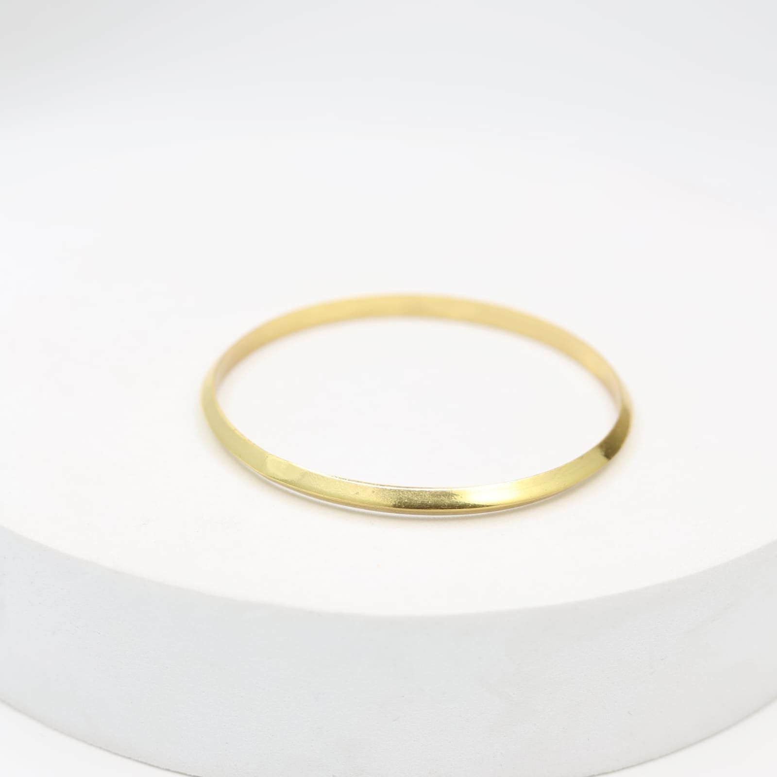 Handcrafted Classic Silver bracelet with 1 micron Gold plating.