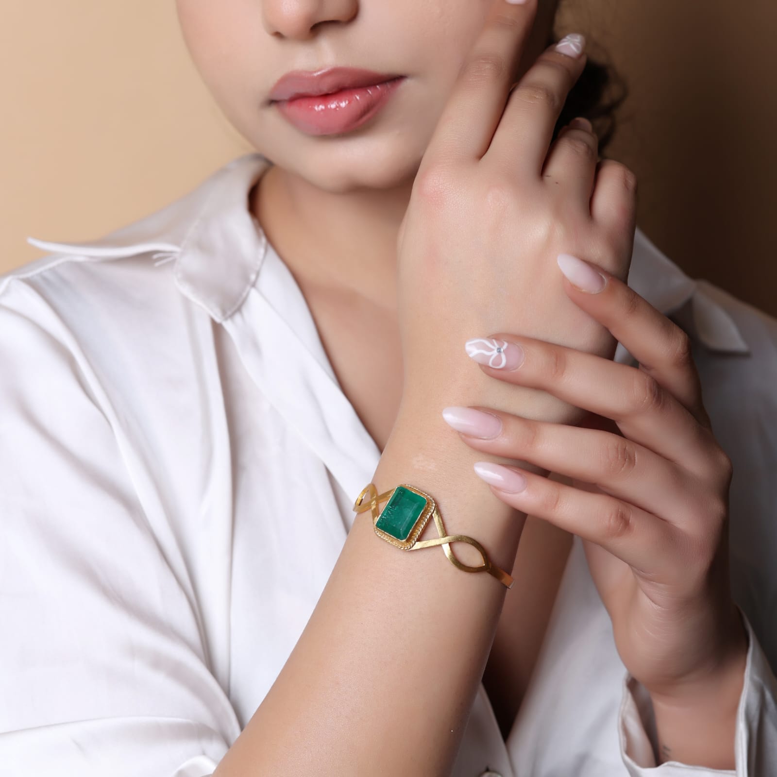 Handcrafted Green onyx Bracelet