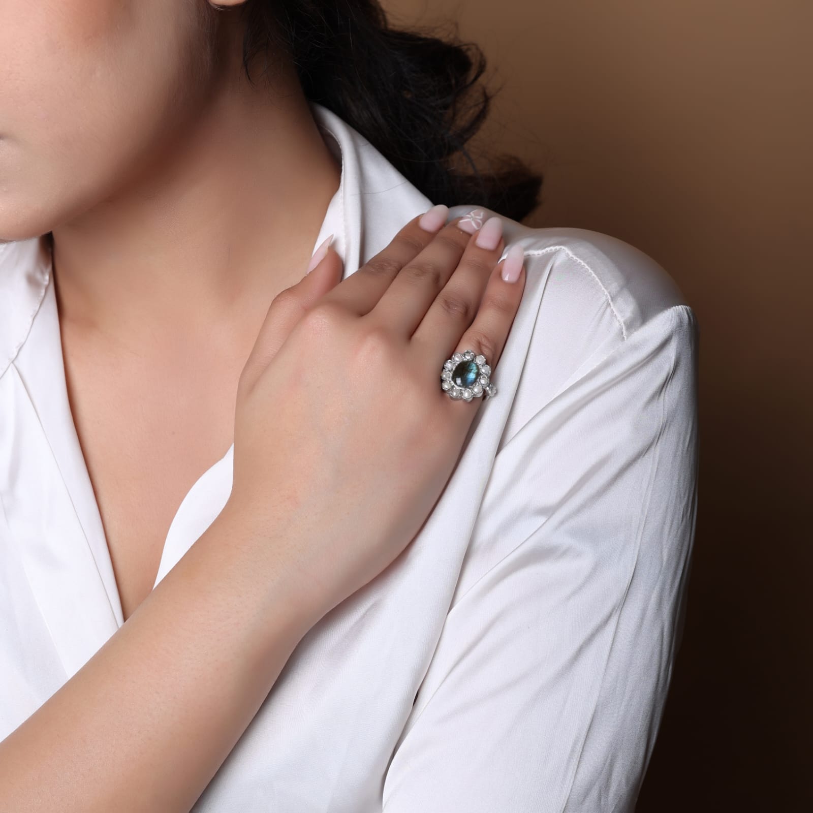 Victorian Ring with Labradorite