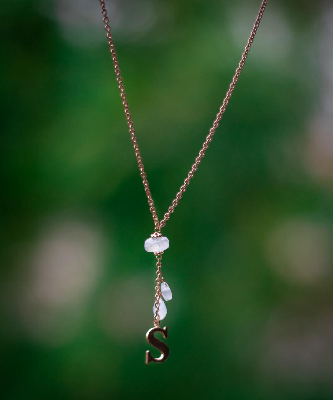 Gold plated Personalized "S", "K" pendants.