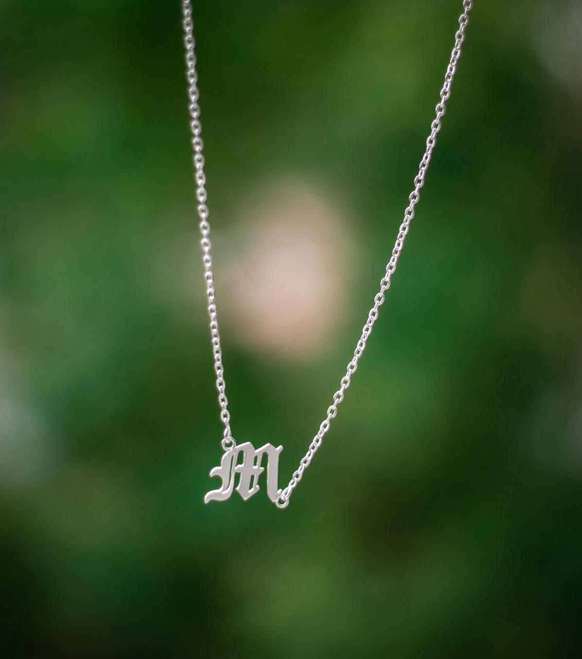 Personalized "M" pendant