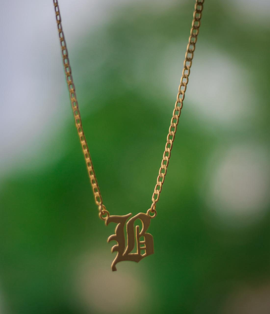 Gold plated Personalized "A", "B" pendants.