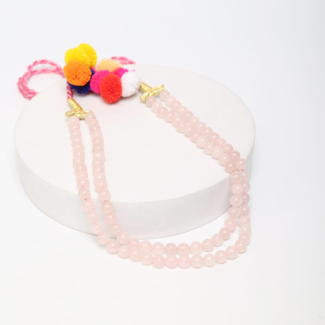Rose Quartz double string necklace