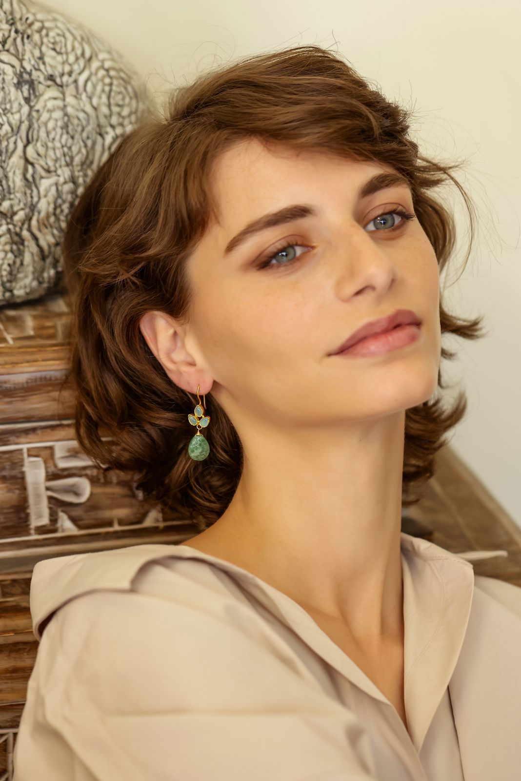 Durga Earrings (Green)