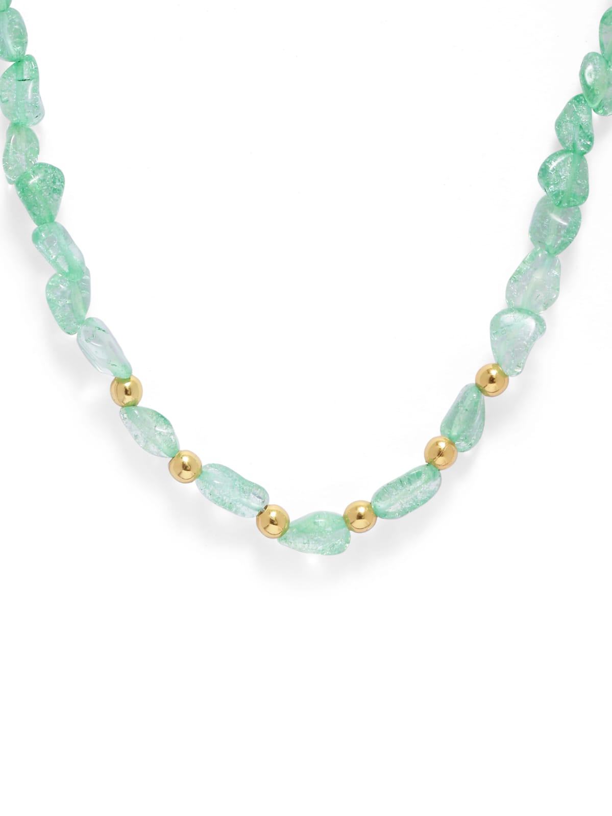 Angoori necklace in 92.5 Sterling Silver with 1 micron Gold plating and semi-precious stones, beaded necklace.