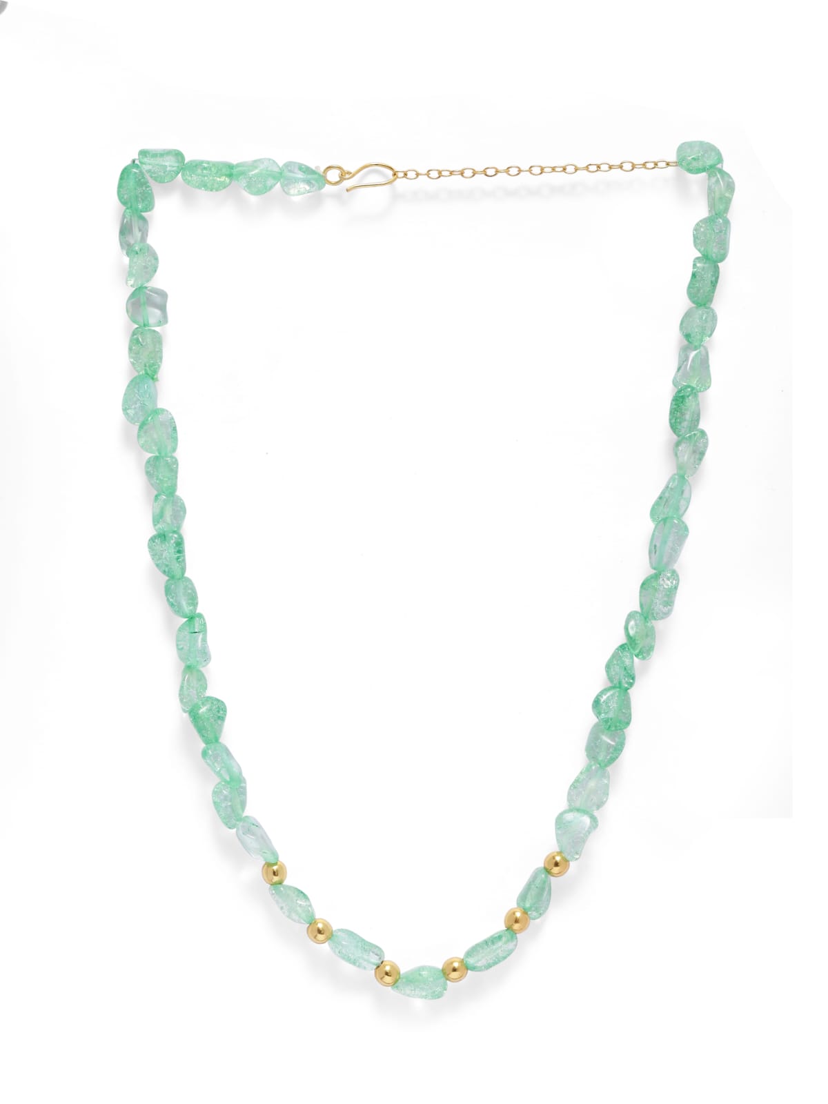Angoori necklace in 92.5 Sterling Silver with 1 micron Gold plating and semi-precious stones, beaded necklace.
