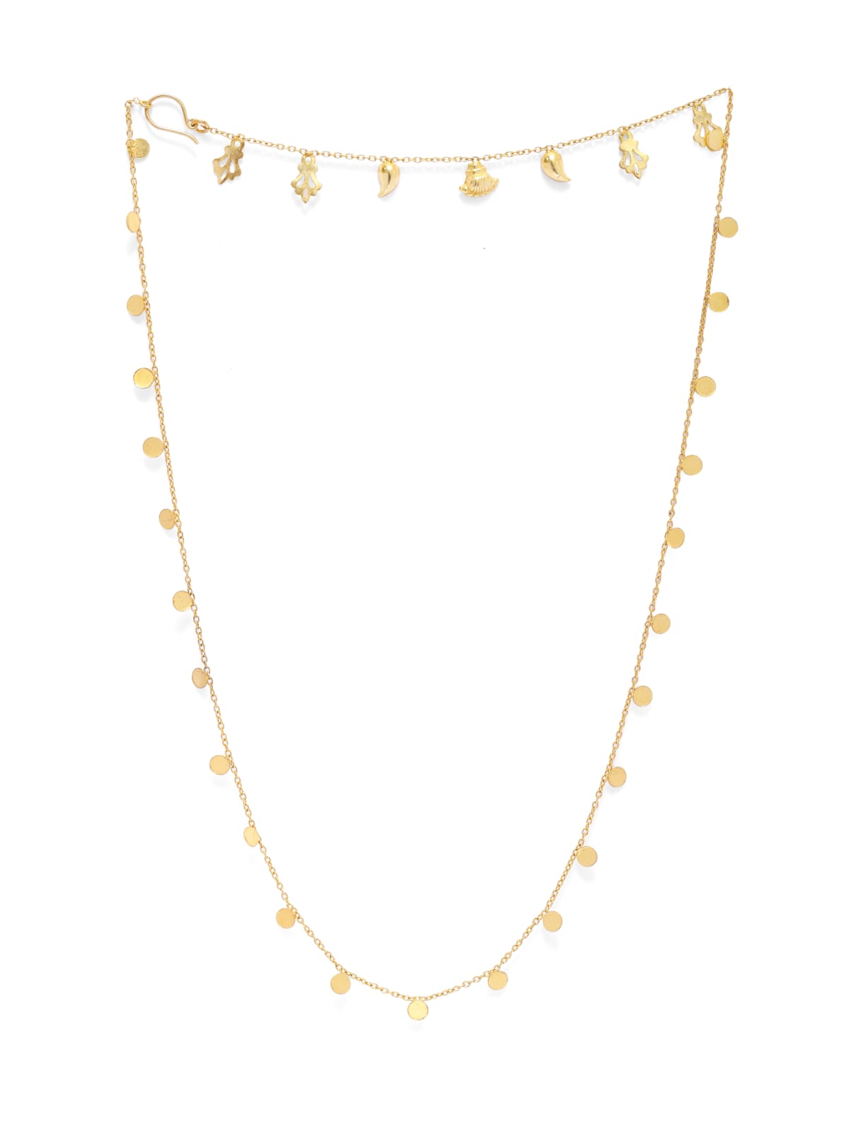 Small sikka Stacking chain in 92.5 Sterling Silver with links dipped in 1 micron Gold plating.