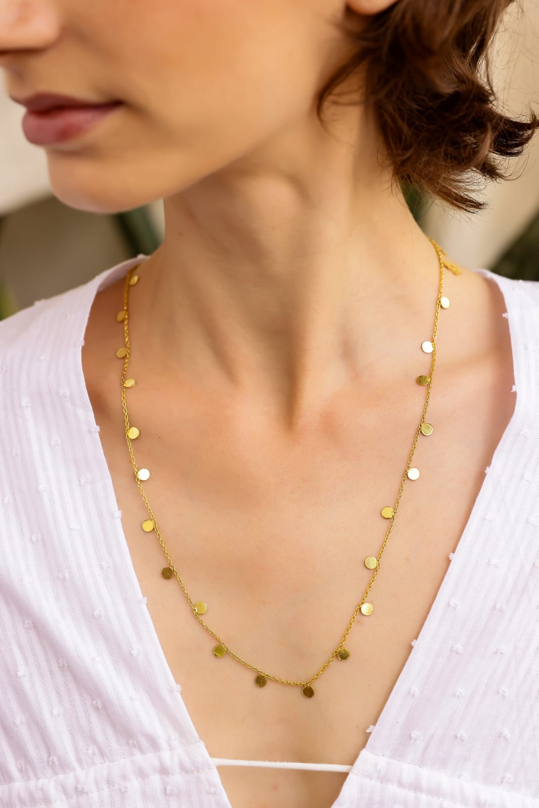 Small sikka Stacking chain in 92.5 Sterling Silver with links dipped in 1 micron Gold plating.