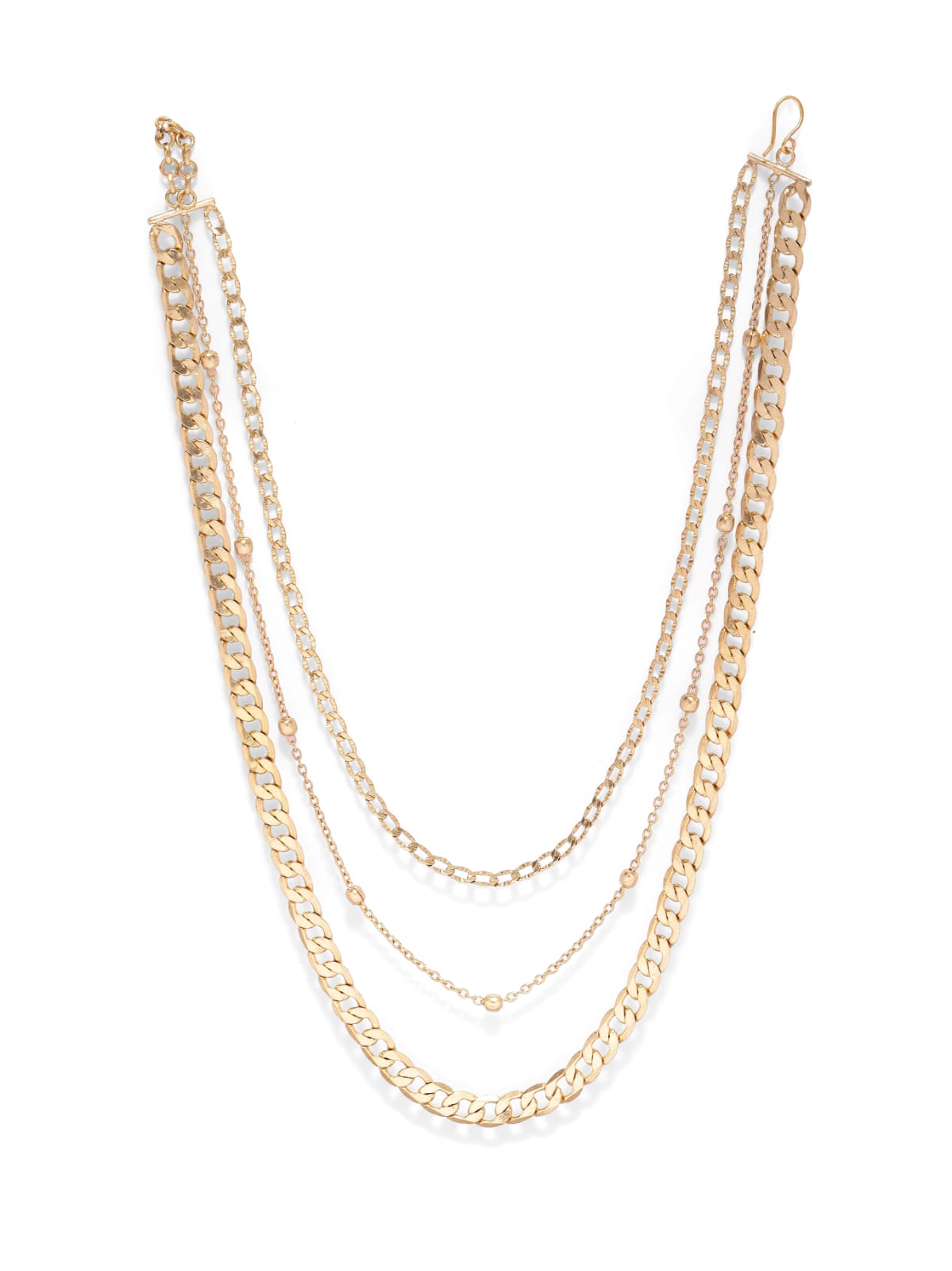 Lehar chains in silver alloy handcrafted and dipped in 1 micron Gold plating.