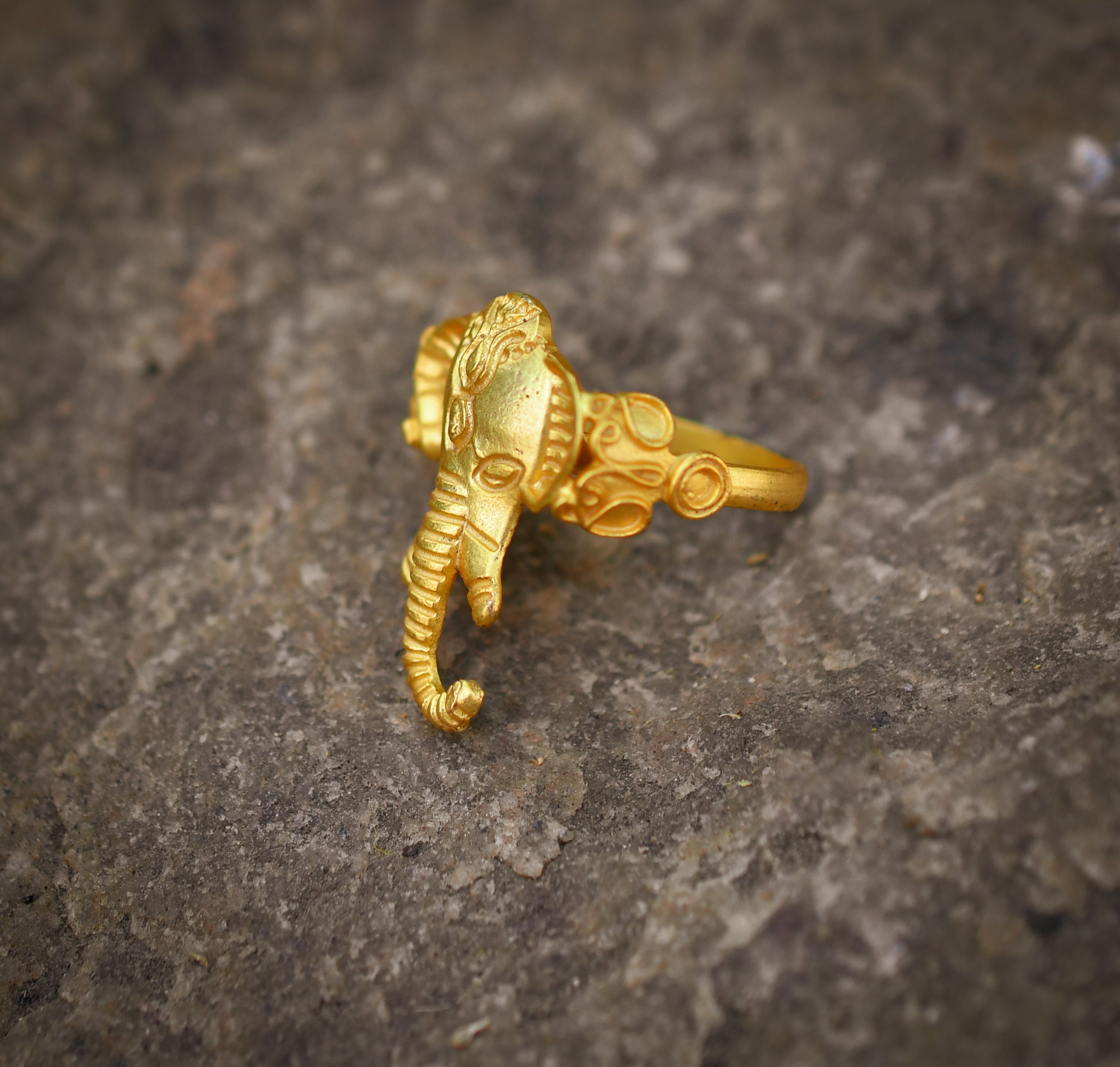 Yellow Vermeil Elephant Ring