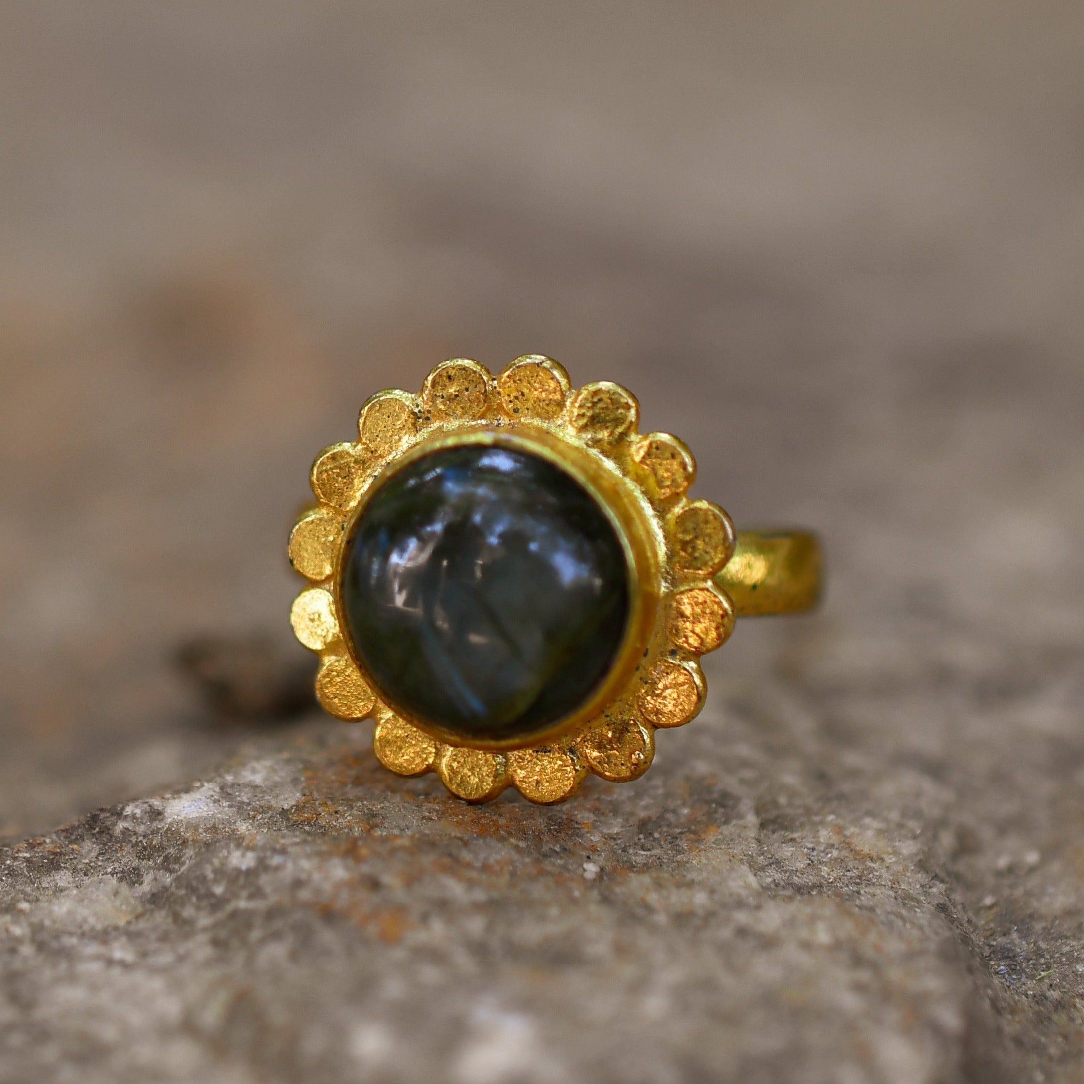 Labradorite Adjustable Silver Ring