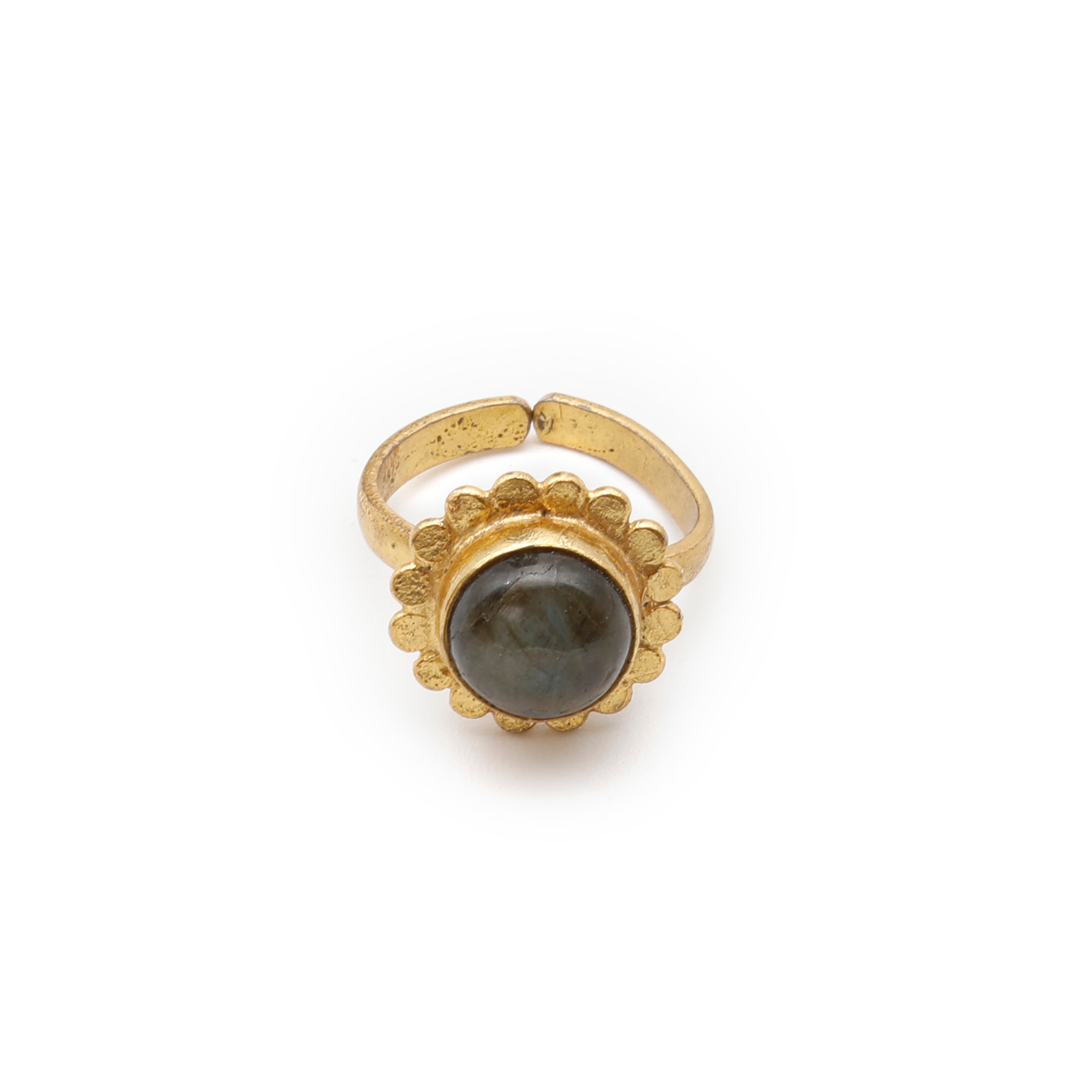 Labradorite Adjustable Silver Ring